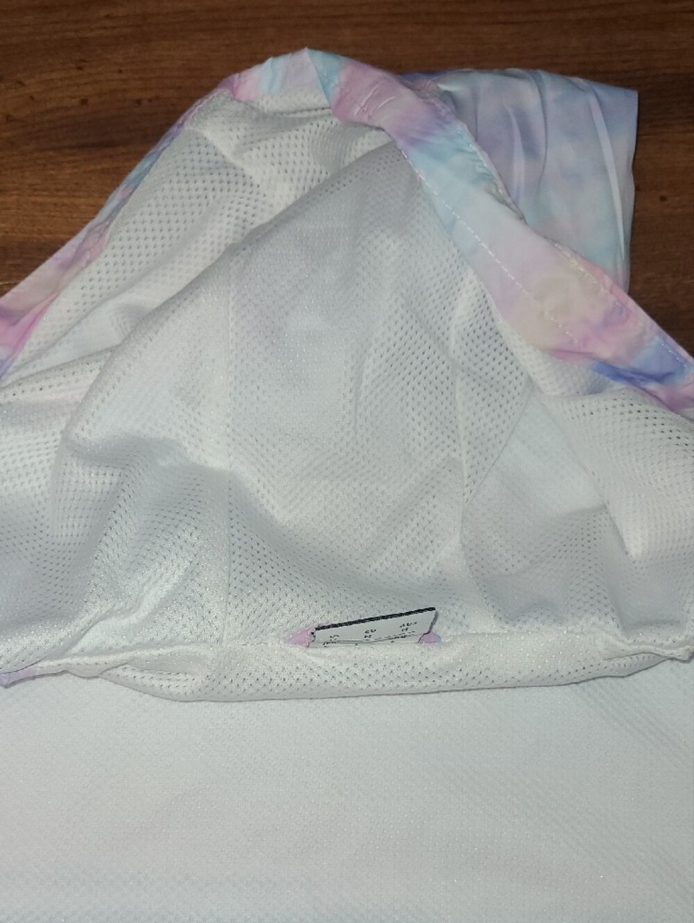 New Balance Womens Pastel Multi-Stripe Hooded Raincoat Size M - Picture 16 of 16